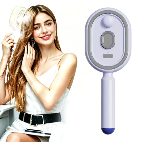 Cepillo eléctrico de vapor para cabello morado miniatura 1