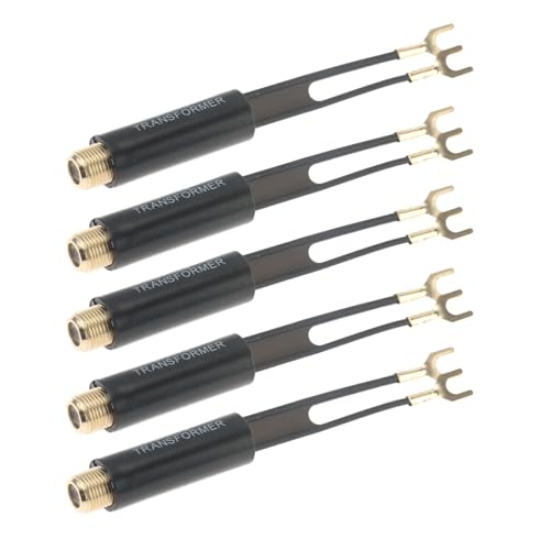 AEDIKO 10pcs Matching Transformer UHF/VHF/FM Balun Antenna Transformer 75 Ohm to 300 Ohm Adapter Converter with F Female Jack for TV, Radio, Coax Antenna
