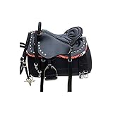 Große Sattel, Soft-Rind Design, mit hohen Dichte Schwamm, ergonomisches Design, komfortabel und langlebig.Verdickte Decken, komfortabel und langlebig, verbessert Pferd Komfort, verdickte Filz, Sattelboden, komfortabel und langlebig.