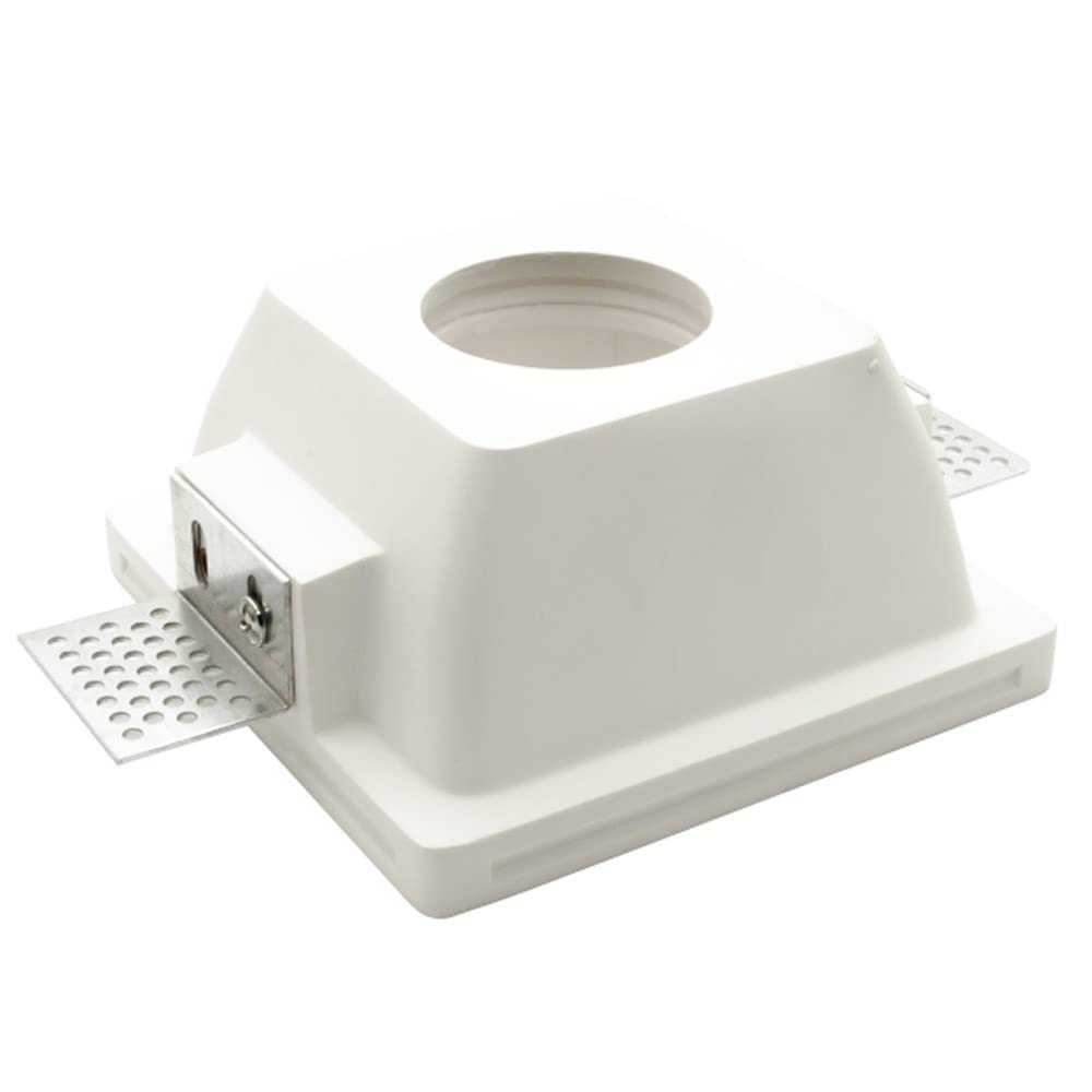 Portafaretto Da Incasso In Gesso A Scomparsa TONDO Verniciabile 100 Mm Supporto Per Controsoffitto Per Faretti Gu10 45525021