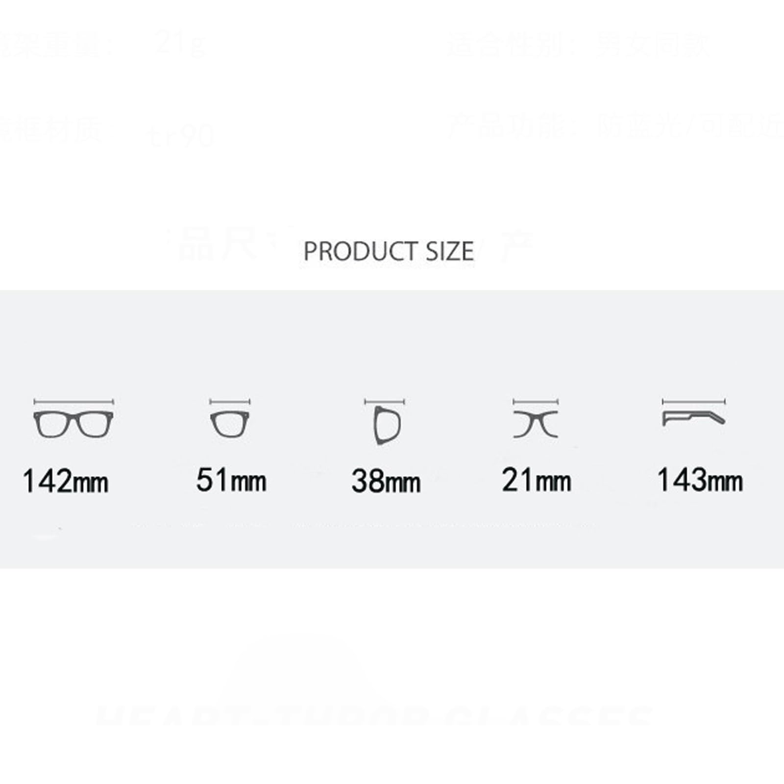 Monturas de Gafas Unisex for computadora, anteojos sin Receta con Almohadillas for la Nariz, Gafas de Lectura de Borde Completo, antiazules(Noir)