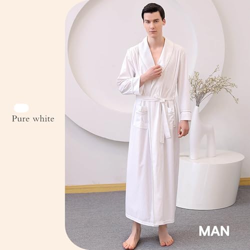 Mens Robes Lightweight Waffle Knit Kimono Bathrobe Long Sleeve Sleepwear Soft Loungewear Robe sleepwear with Pockets3
