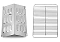 DELSbbq 80631 Stainless Steel Cooking Grate and 9201 Stainless Steel Flavorizer Bar, Cooking Grate for Weber Gas and Charcoal Go-Anywhere Grill, Flavorizer Bar for Weber Gas Go-Anywhere Grill