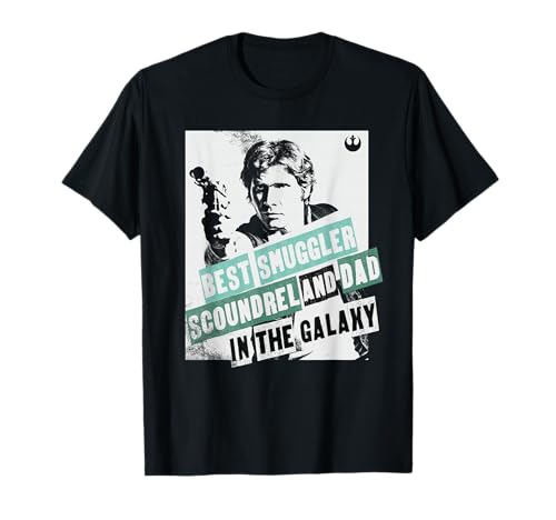 Image of Star Wars Han Solo Best Dad in the Galaxy Father's Day T-Shirt