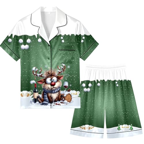 Pyjama Noël homme en satin de soie idéal pour vos soirées cocooning en famille