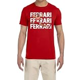 AJ Ferrari Text Pic Shirt T-Shirt Adult Large Red