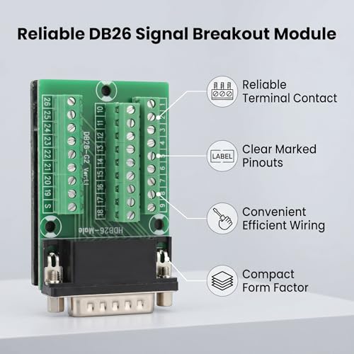 Adaptador DB26 macho para placa PCB con aislante miniatura 2