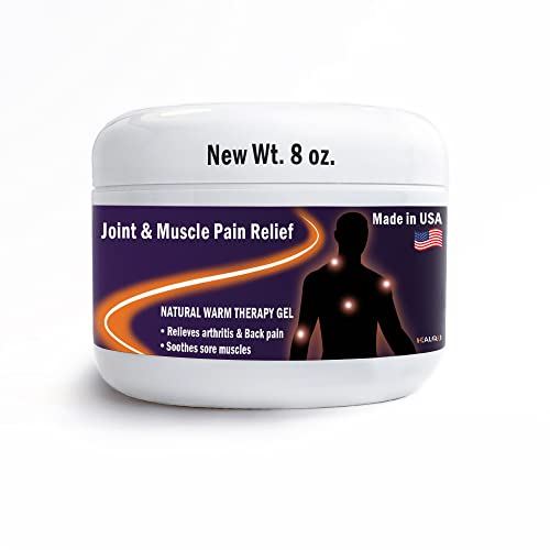 Joint & Muscle Pain Relief Cream 8oz - Natural Warm Pain Relief Therapy Gel for Arthritis, Strains, Sprains, Back, Neck and Knee - Whole-Body Formulation with Camphor and Menthol