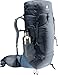 Deuter Unisex Aircontact Lite 40 + 10 L, Lightweight Backpacking & Hiking Backpack for Men & Women, 40 + 10 Liters - Black-Marine