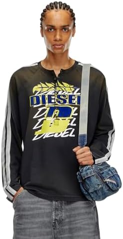 DIESEL ヘンリーネック Tシャツ Amazon.co.jp: [ディーゼル] メンズ Tシャツ 長袖 ヘンリーネック