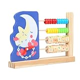 Warmhm Holzberechnungsregal Arithmetik lehrreich Kleinkinder pädagogisches Zählspielzeug Bildungsspielzeug Mathe- Mathe-Lern-Abakus Lehrmittel zählen hölzern Blue