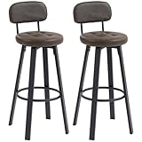 HOMCOM Juego de 2 Taburetes de Bar, Taburetes Altos de Cocina Giratorios,...