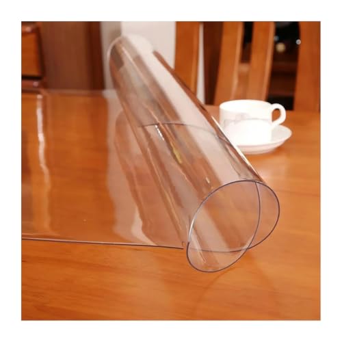 Nappe transparente rectangulaire 80x180 cm pour protection de table - 6