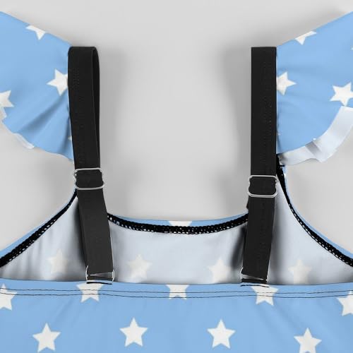 Image of Girls One Piece Swimsuit Polka Dots Ruffles Swimwear Bathing Suits 3-12 Years