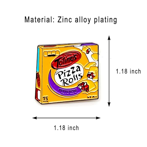 Image of Pizza Rolls Pin - Cooperation Series | Premium Enamel Pin - Statement Lapel Pin - Plated Badge for Clothing, Bags, Hats, Jackets, and Lanyards