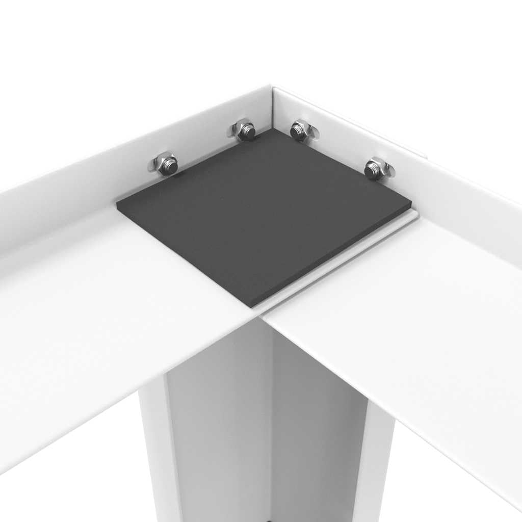 Doble base de acero blanco para lavadora y secadora 127 x 54,5 x 32,5 cm con almohadillas antideslizantes y pies de goma para electrodomésticos estándar Altura de trabajo y protección del