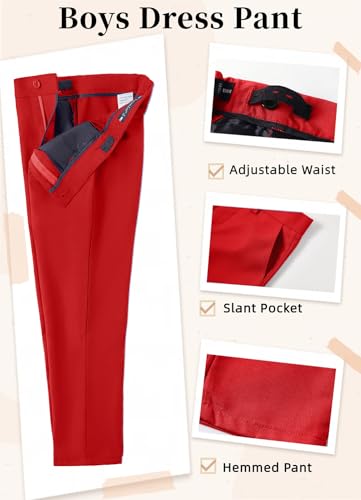 Image of YuanLu Boys Suit Homecoming Dresses for Kids Ring Bearer Outfit Suits Tuxedo Formal Vest and Pants Suit Set