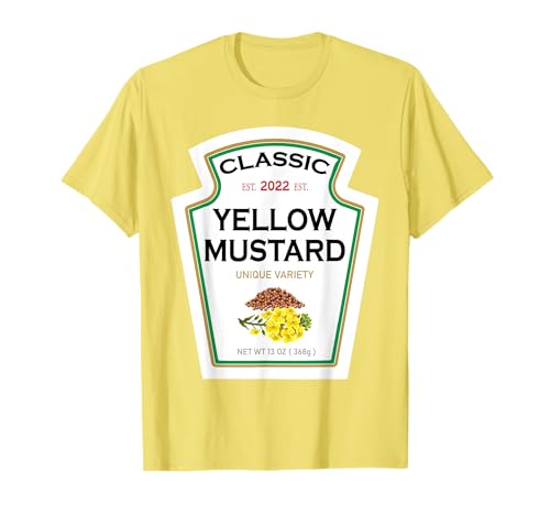 Mostaza amarilla DIY Halloween Costume Matching Group Mustard Camiseta