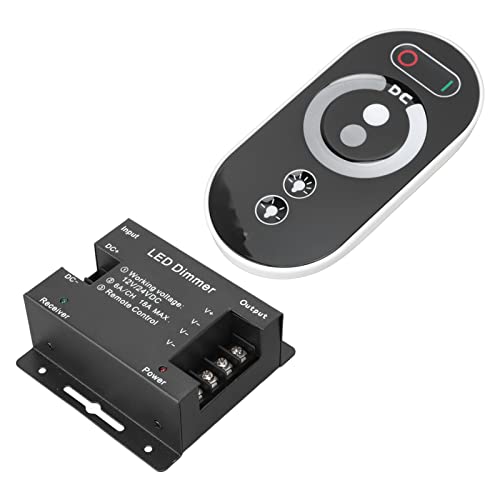 Dimmer LED Senza Fili DC 12V 24V con Telecomando, Regolatore di luminosità RF Touch LED Controller per Luce di Striscia LED dimmer led 24v striscia led 12v dimmer led 12v dimmer per led