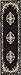 Rugs.com Amaya Collection Rug â€“ 8 Ft Runner Black Medium Rug Perfect for Hallways, Entryways