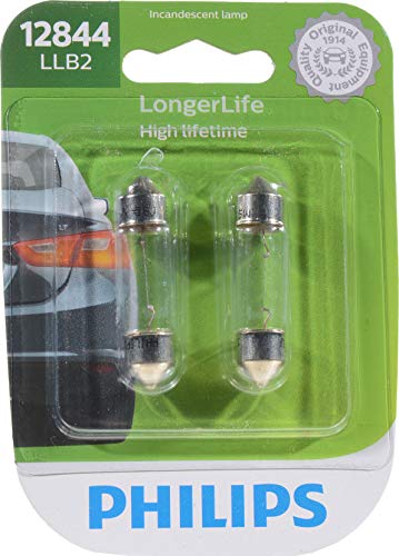 Philips Automotive Lighting 12844LLB2 LongerLife Miniature Bulb, 2 Count (Pack of 1)
