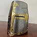 VikingOaksLLC Medieval Knight Crusader Armour Helmet | Silver Finish Sugarloaf and Brass Design Templar Helmet | Great Greek Roman Spartan Helm A+ | Wearable For Adult | Medieval Costumes