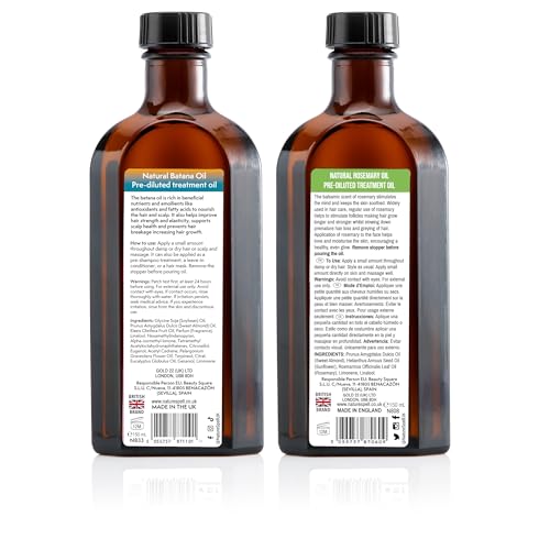 Nature Spell Hair Growth Duo with Rosemary & Batana Oils, Pre-Diluted Oil Set to Stimulate Growth & Strengthen Dry Strands, with Applicator & Pump, For All Hair Types, Vegan