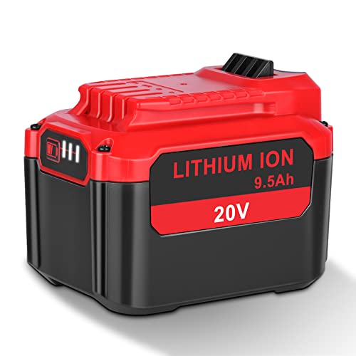 JYJZPB CMCB202 9.5Ah for Craftsman V20 Battery MAX Replacement CMCB209 CMCB204 CMCB204-2 CMCB202 CMCB201 for Craftsman 20V Series Battery Cordless Power Tools