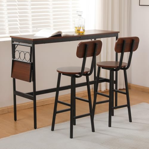 Amazon｜カウンターテーブル スツール 3点セット幅120×奥行き40×高さ