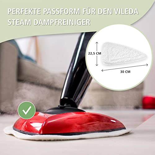 viopura Dampfreiniger Steam Ersatzbezug 5er Set - für vileda Dampfreiniger Ersatzbezüge - feine Mikrofasern - für vileda Steam Ersatzbezug - langlebig und perfekte Passform - waschmaschinengeeignet