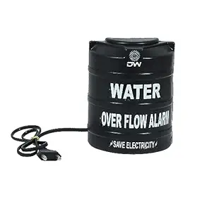 Water Tank Alarm || Overflow Bell Water Overflow Alarm with Sensor || Save Electricity || Water Overflow Alarm with Voice Sound || Water Alarm Overflow with Sensor (Size: 10.5x13.5 cm_Black)