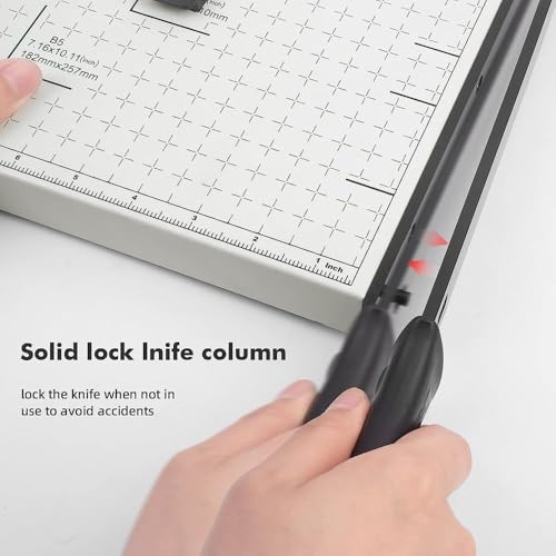 Image of JK Toners 12 Inch A4 Steel Heavy Duty Paper Cutter Trimmer Machine Metal Grip Guillotine Metal Grip Hand-held Paper Cutter