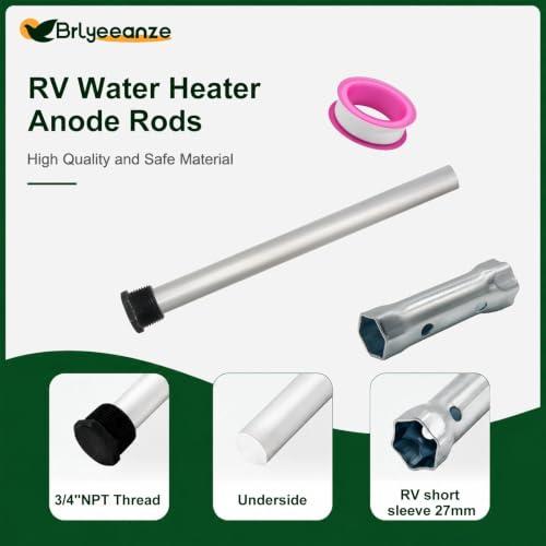 Image of RV Hot Water Heater Anode Rod 1 Pack | Fits for Suburban and Morflo - 9.25''Long & 3 /4'' Thread Lasting Tank Corrosion Protection, For RV Camper and Trailer Heaters