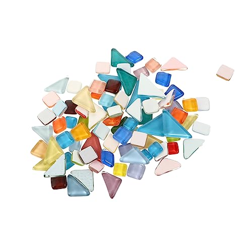 SHINEOFI 200g Piastrelle Mosaico Vetro e Pietra Artigianale Colori Assortiti Materiale Fai Da Te Per Decorazione Casa e Progetti Artigianali