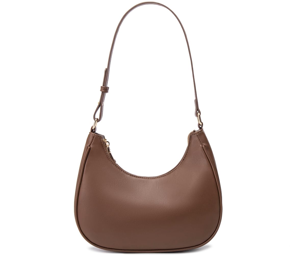 Crescent Shoulder Bags for Women Cute Hobo Tote Handbag Under the Arm Purses Mini Clutch Purse with Zipper Closure