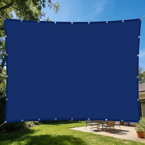 Voile d'ombrage rectangulaire 1.6x2.5m bleu foncé imperméable pour extérieur - 2