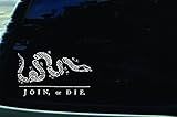 8' X 5' Join or Die Gadsen Vinyl DIE Cut Decal for Your Car, Truck, Laptop, Window