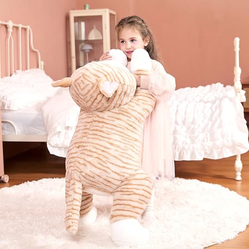 Image of IKASA Large Cat Cuddly Toy, Giant Soft Toy, 78 cm Large Plush Toy, Giant Plush Toy, Fluffy Jumbo Plush Toy, Gift for Children