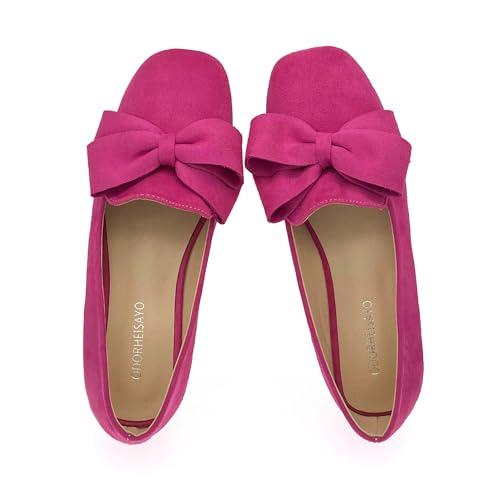 ODORHEISAYO Women's Square Toe Ballet Flats Comfortable Bow Dressy Flats Shoes for Women Flat Loafer Shoes Comfort Slip ons Casual Holiday4