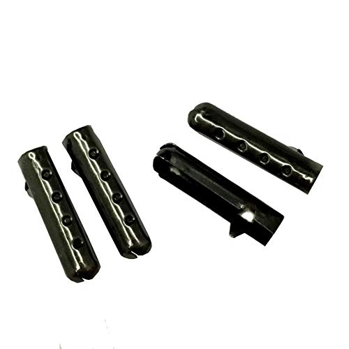 Image of 12 /24 /36 /48 PCS Metal Aglets DIY Shoelaces Repair Shoe Lace Tips Replacement End (24PCS, Ebony)