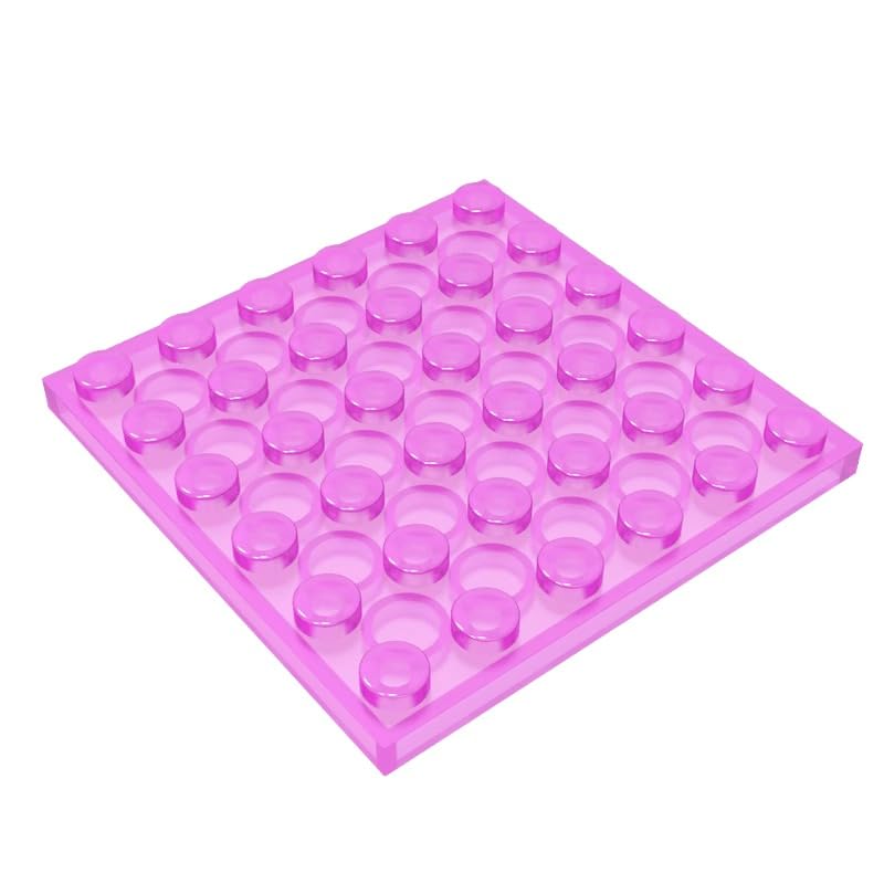 3958 Foundation Plate Plate 6x6 10 Pieces GDS-523 Compatible with Lego Building Blocks Color:Trans Dark Pink — image 1
