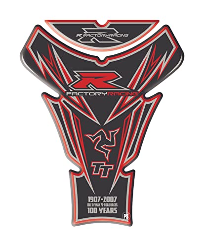 Protège-réservoir GSXR 1000 anti-rayures adhésif 3D rouge 2007
