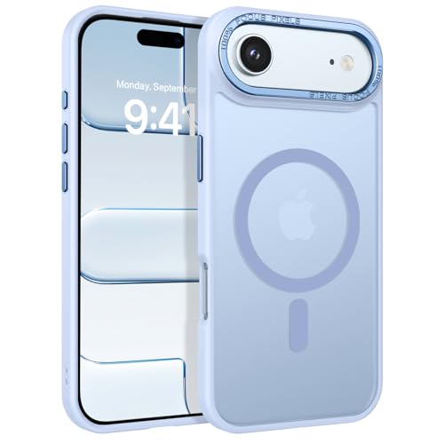 Image of YINLAI for iPhone Air Case 6.5-inch,Magnetic Compatible with MagSafe, Slim Matte Anti-Fingerprint, Shockproof Full Body Military Grade Protection for iPhone Air Cover, Light Blue