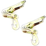 (Pack of 2) 2-inch Ratchet with Snap Hook for Any 2 Inch Tie Down Strap