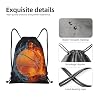 Basketball Drawstring Bags for Kids Boys Girls, Sports-Themed Drawstring Backpack Casual Knapsack for Adults Women Men, Black Draw String Rucksack Bags for Gym Travel Swimming Beach Camping, Small