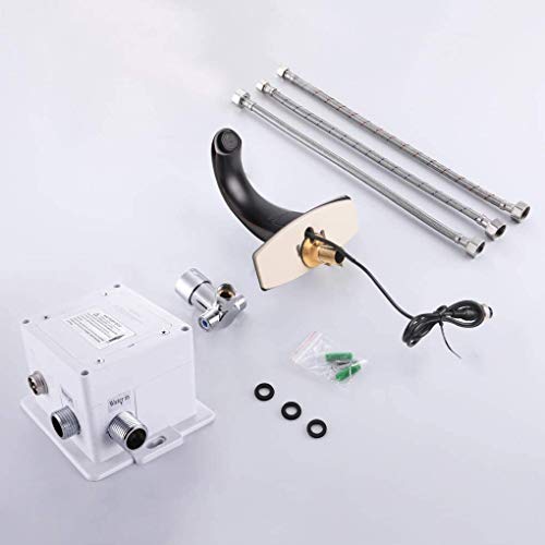 Charmingwater Touchless Bathroom Sink Faucet, Hands Free Automatic Sensor Faucet With Hole Cover Plate, Oil Rubbed Bronze #TOP6