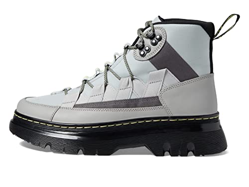 Dr. Martens Boury Unisex Leather Boots – Full-Grain Leather Upper – Round Toe – Webbing Lace Closure Gunmetal Uk 12 (Us Men's 13) Medium #TOP21