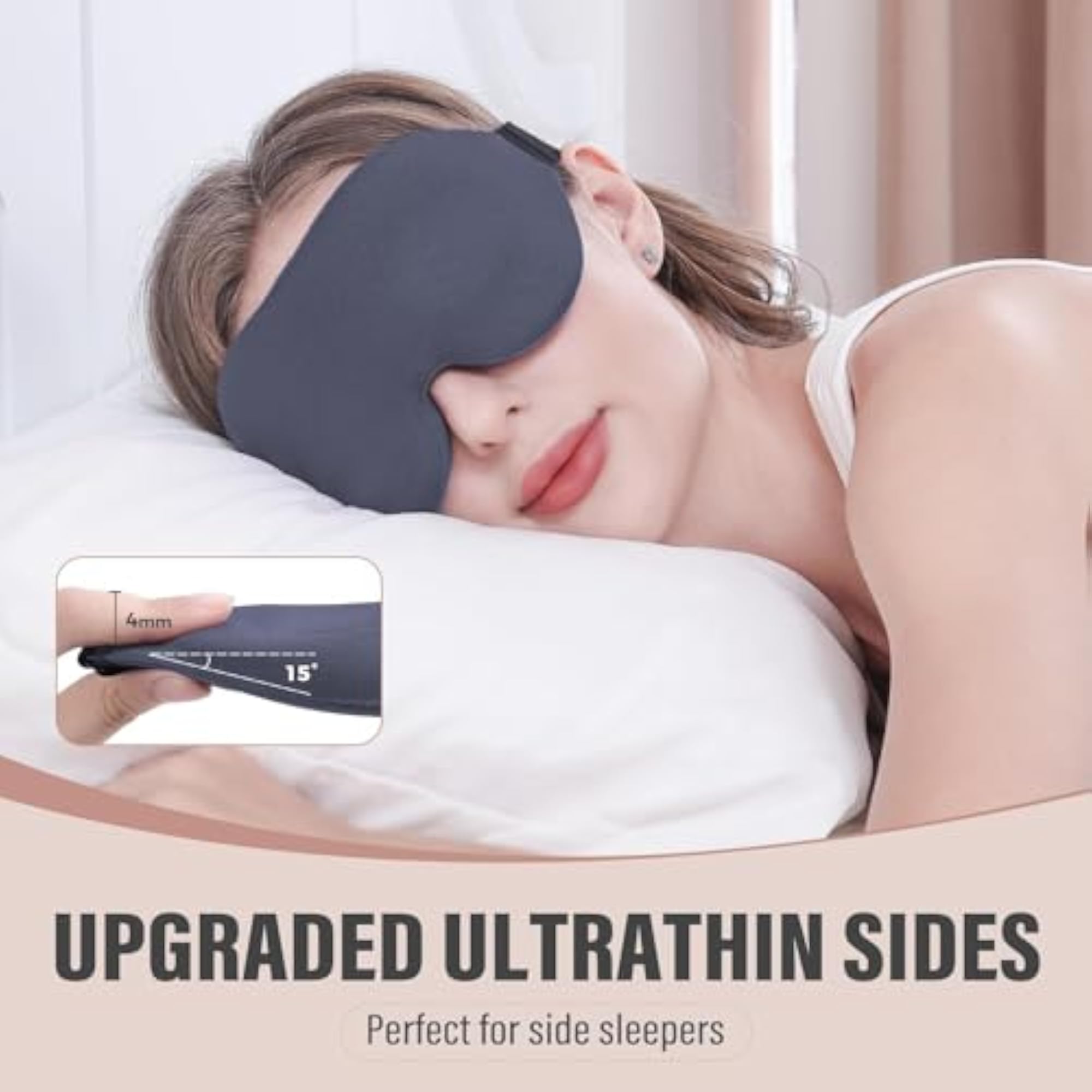 3D Contoured Sleep Eye Mask for Travel
