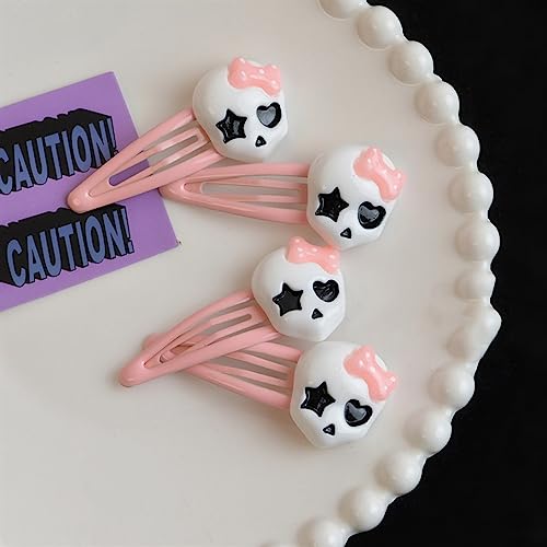 Pinzas para cabello con diseño de calavera estilo punk miniatura 6