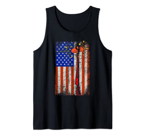 Skeet American Flag Camisa de tiro Camisa Skeet Shooting Camiseta sin Mangas